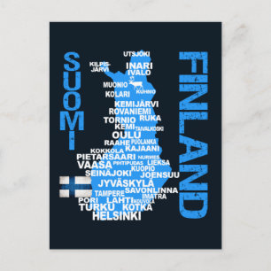FINLAND MAP briefkaart