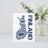  FINLAND MAP BRIEFKAART (Staand voorkant)