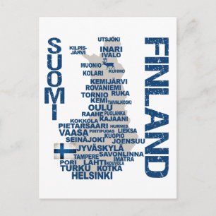 FINLAND MAP BRIEFKAART