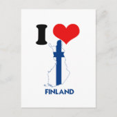 FINLAND MAP BRIEFKAART (Voorkant)