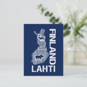  FINLAND MAP briefkaart - Lahti (Staand voorkant)