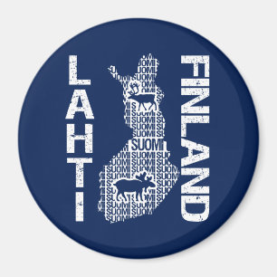 FINLAND MAP magnet - Lahti Magneet