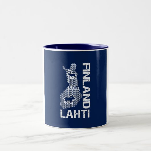 FINLAND MAP mok - Lahti - kies stijl, kleur (Center)