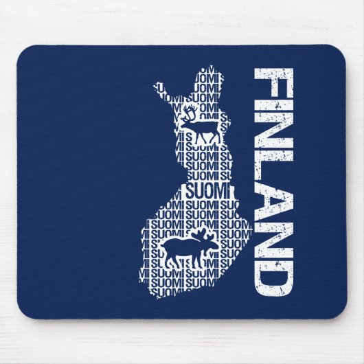 FINLAND MAP mousepad Muismat (Voorkant)
