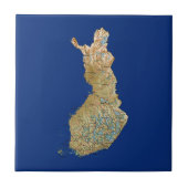 Finland Map Tile Tegeltje (Voorkant)