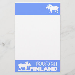 Finland Moose briefpapier - pas aan