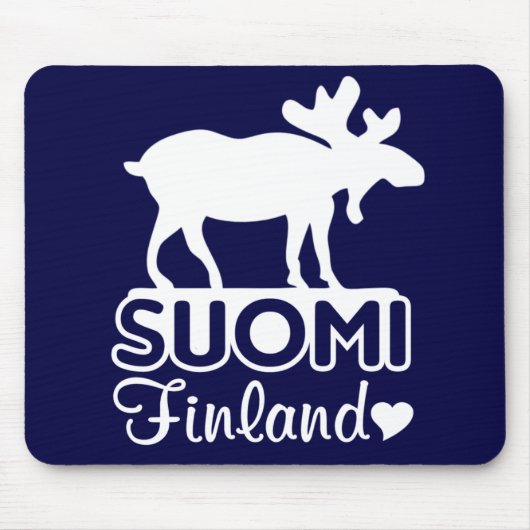 Finland Moose mousepad Muismat (Voorkant)