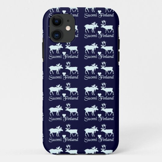 Finland Moose & Reindeer iPhone case mate (Achterkant)