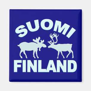 Finland Moose & Reindeer magnet Magneet
