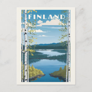 Finland Natuur Illustratie Briefkaart