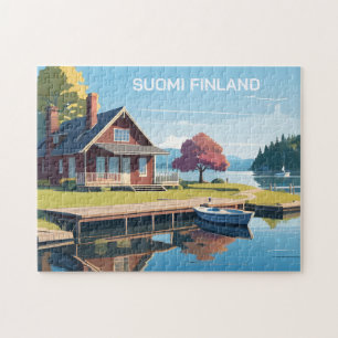 Finland Natuur Illustratie Legpuzzel