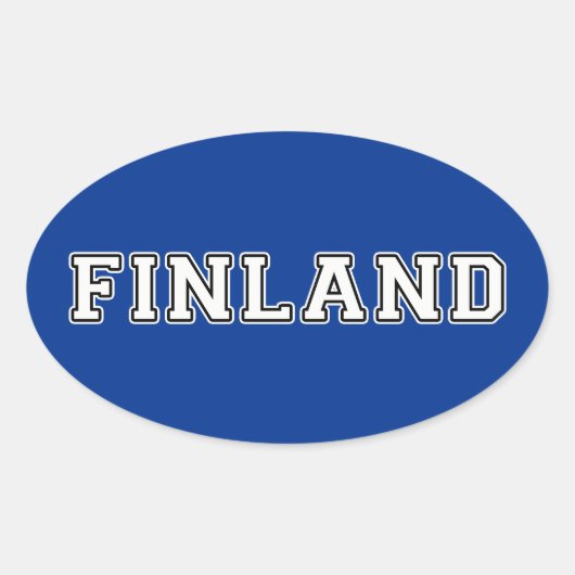 Finland Ovale Sticker (Voorkant)