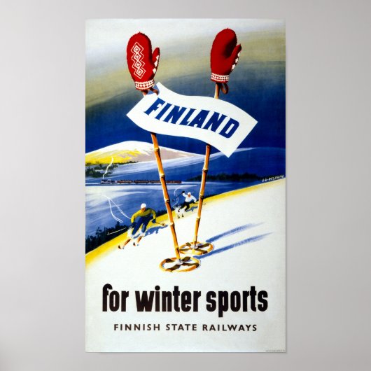 Finland - Poster voor reizen teruggezet (Voorkant)