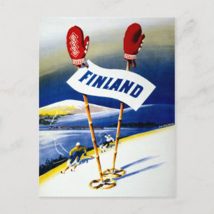 Finland - Poster voor reizen teruggezet Briefkaart