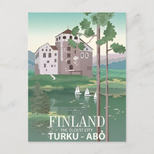  Finland Reizen winter noord Europa Briefkaart