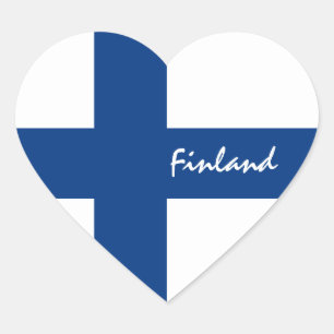 Finland Sticker, Hart, Patriotische Finse Vlag Hart Sticker