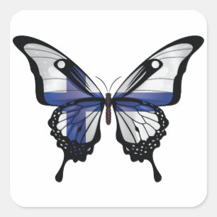 Finland Swallowtail Vlinder Vlag Sticker