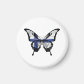 Finland Swallowtail Vlinder Vlag Sticker Magneet (Voorkant)