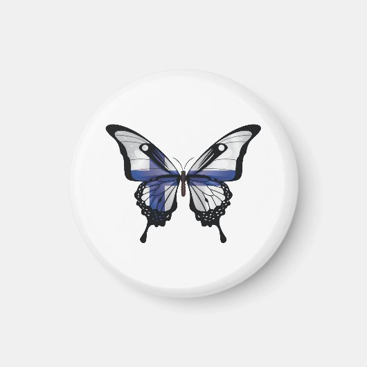 Finland Swallowtail Vlinder Vlag Sticker Magneet (Voorkant)