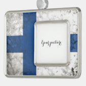 Finland Verzilverd Kader Ornament (Links)