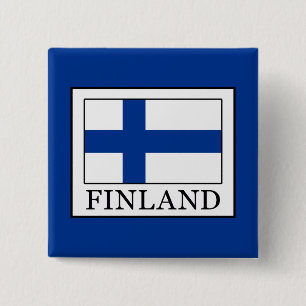 Finland Vierkante Button 5,1 Cm
