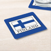 Finland Vierkante Kartonnen Onderzetter (Schuin)