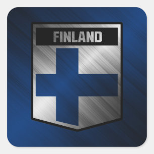 Finland Vierkante Sticker