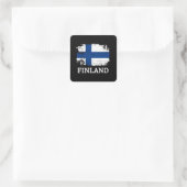 Finland Vierkante Sticker (Tas)