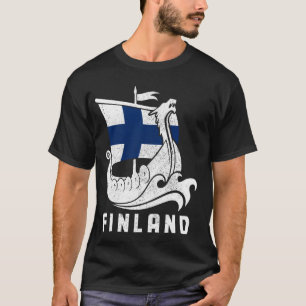 Finland Viking Finse vlag Finn Suomi Sisu Souven T-shirt