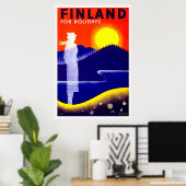 Finland Vintage Travel Poster (Bureau à domicile)