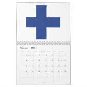 Finland-vlag Emblem Kalender (Feb 2026)