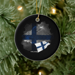 Finland vlag keramisch ornament