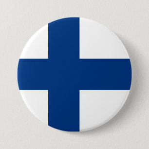 Finland Vlag Ronde Button 7,6 Cm
