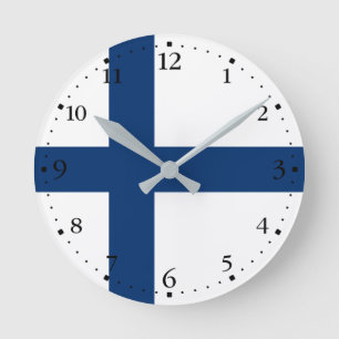 Finland Vlag Ronde Klok