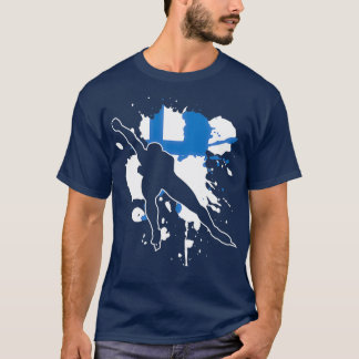 Finland - vlag Skater Ice Skating 1 T-shirt