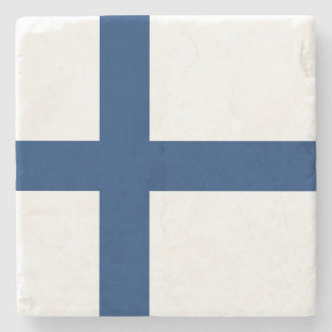 Finland Vlag Stenen Onderzetter