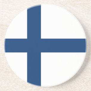 Finland Vlag Zandsteen Onderzetter