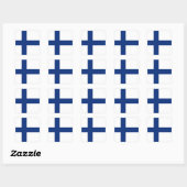 Finland-vlaggen Vierkante Sticker (Vel)