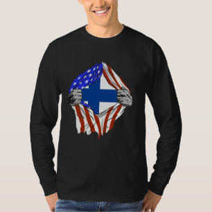 Finland VS Fins Amerika Borst Fins Pride Finni T-shirt