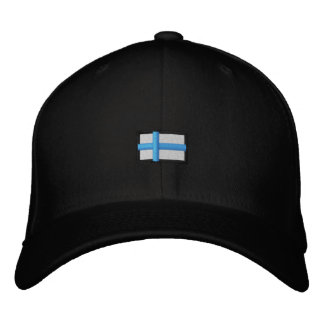 Finland (Zwart Pet_ Geborduurde Pet