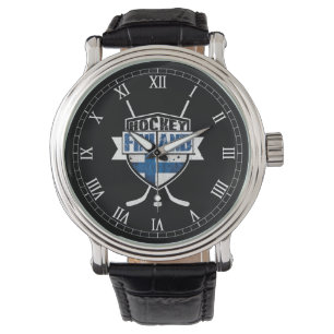 Finlande Logo de hockey sur glace Bouclier Montre