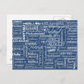 Finlands briefkaart van de Towns (Voorkant / Achterkant)