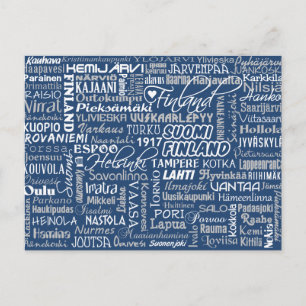 Finlands briefkaart van de Towns