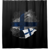 Finlandse vlag douchegordijn (Voorkant)