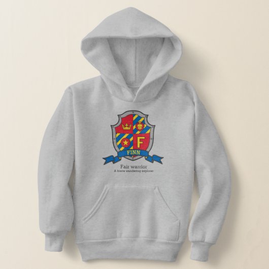 Finn boys F name: heraldry shield Hoodie (Laagn)