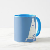 Finn Class Racing Sailboat Mok (Voorkant rechts)