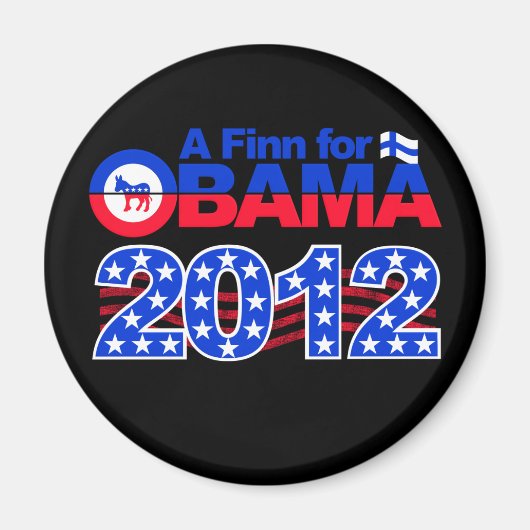 FINN POUR OBAMA 2012 aimant (Devant)