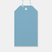 FINN | Stoffige Blauwe Bohemian Slate Regenboog Cadeaulabel (Achterkant)
