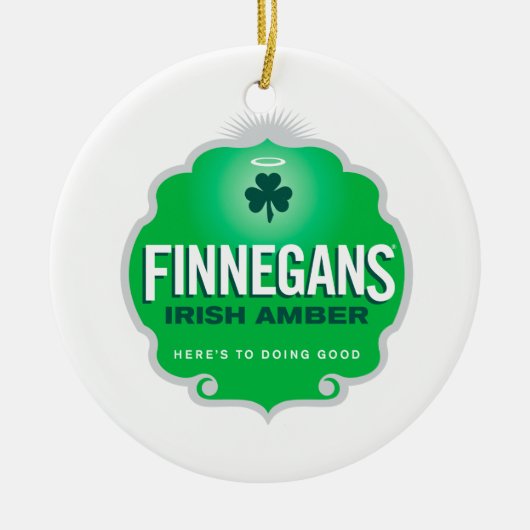 Finnegans Irish Amber Crest Keramisch Ornament (Voorkant)