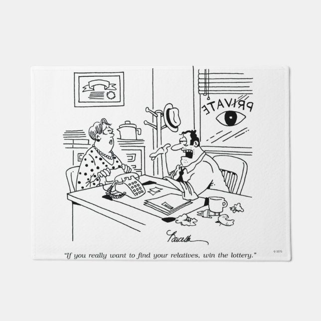 Finnen van familieleden deurmat (Voorkant)